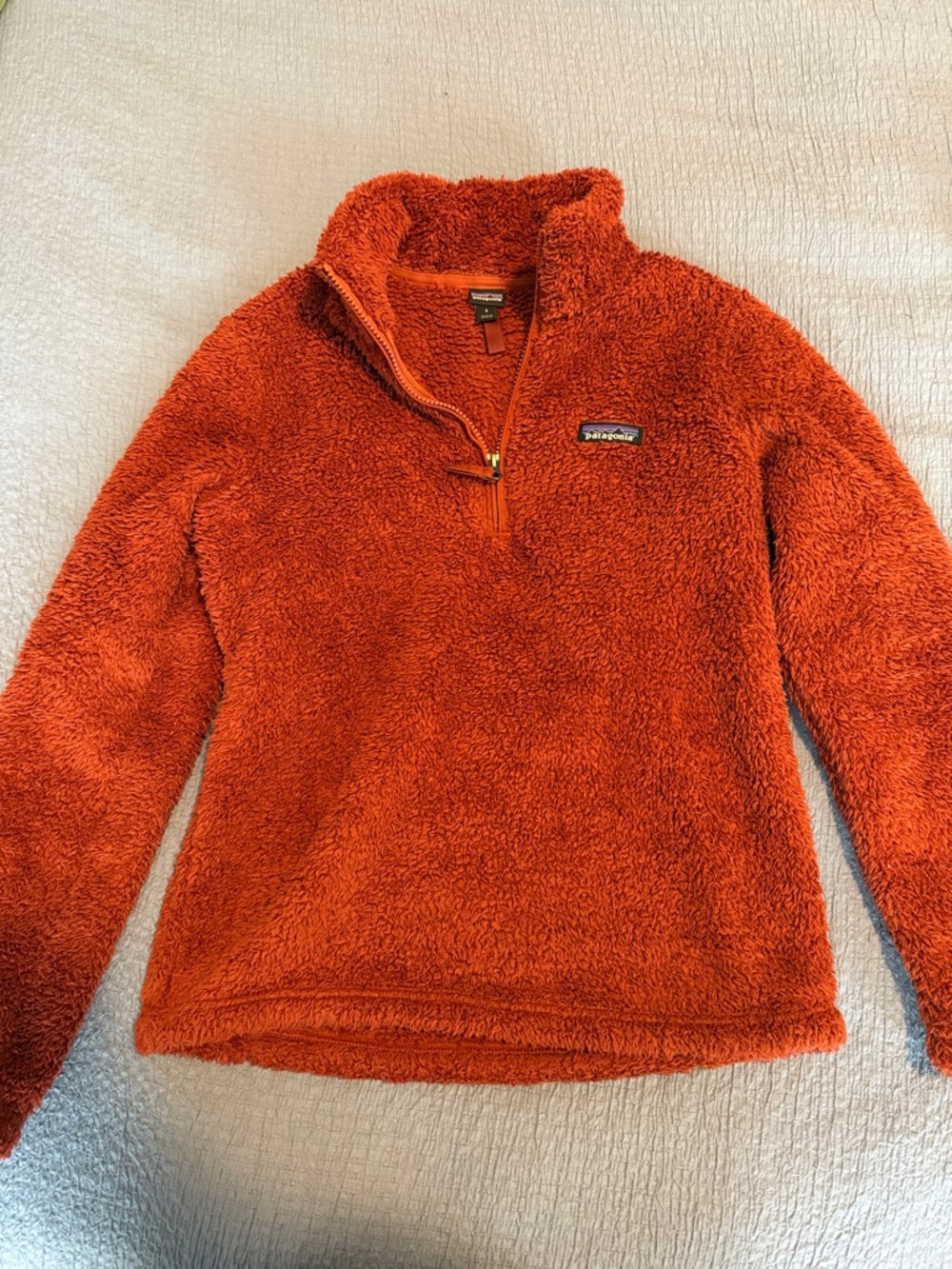 Patagonia Rust Orange Fleece 1/4 Zip Pullover